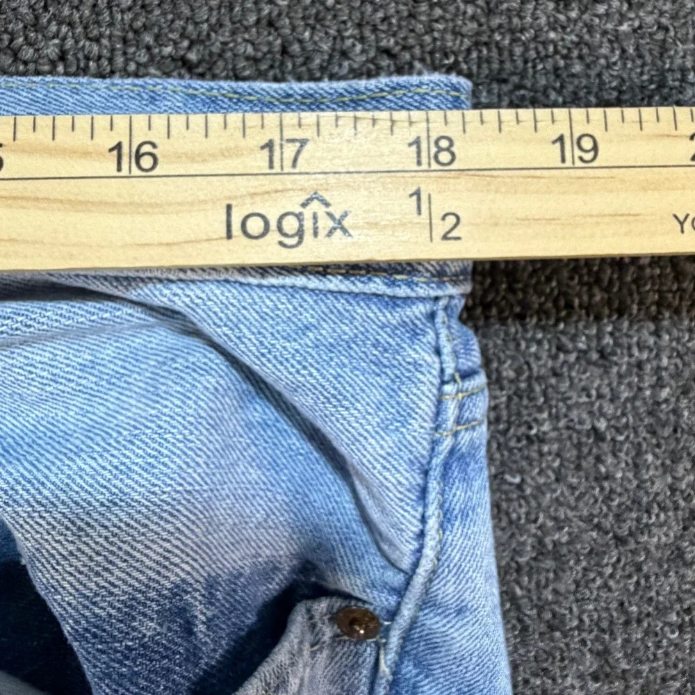 Levi's Jeans Mens 38x30 505 Regular Fit Light Wash Blue Straight Leg EUC